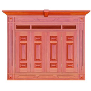 Cửa Thép Vân Gỗ 4 Cánh Luxury SL01