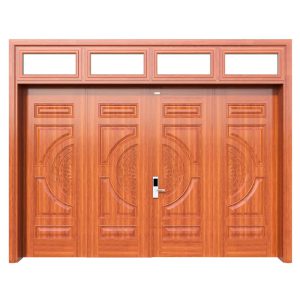 Cửa Thép Vân Gỗ 4 Cánh SKM4-03