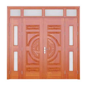 Cửa Thép Vân Gỗ 4 Cánh SKM4-07