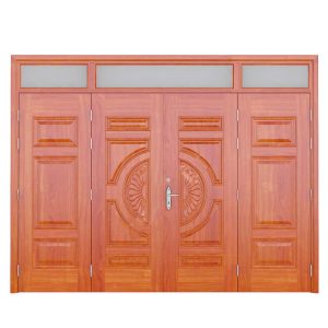 Cửa Thép Vân Gỗ 4 Cánh SKM4-09