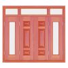 Cửa Thép Vân Gỗ 4 Cánh SKM4-11