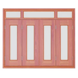 Cửa Thép Vân Gỗ 4 Cánh SKM4-12
