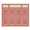 Cửa Thép Vân Gỗ 4 Cánh SKM4-13
