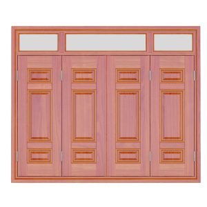 Cửa Thép Vân Gỗ 4 Cánh SKM4-13