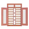 Cửa sổ thép vân gỗ 2 cánh SK2-01