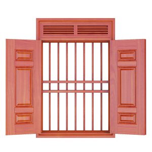 Cửa sổ thép vân gỗ 2 cánh SK2-02