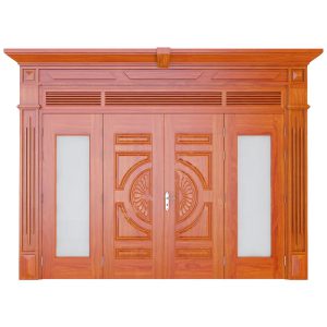 Cửa Thép Vân Gỗ 4 Cánh Luxury SL02