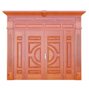 Cửa Thép Vân Gỗ 4 Cánh Luxury SL03