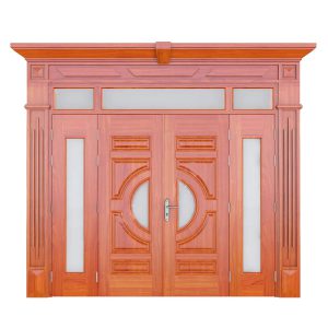 Cửa Thép Vân Gỗ 4 Cánh Luxury SL04